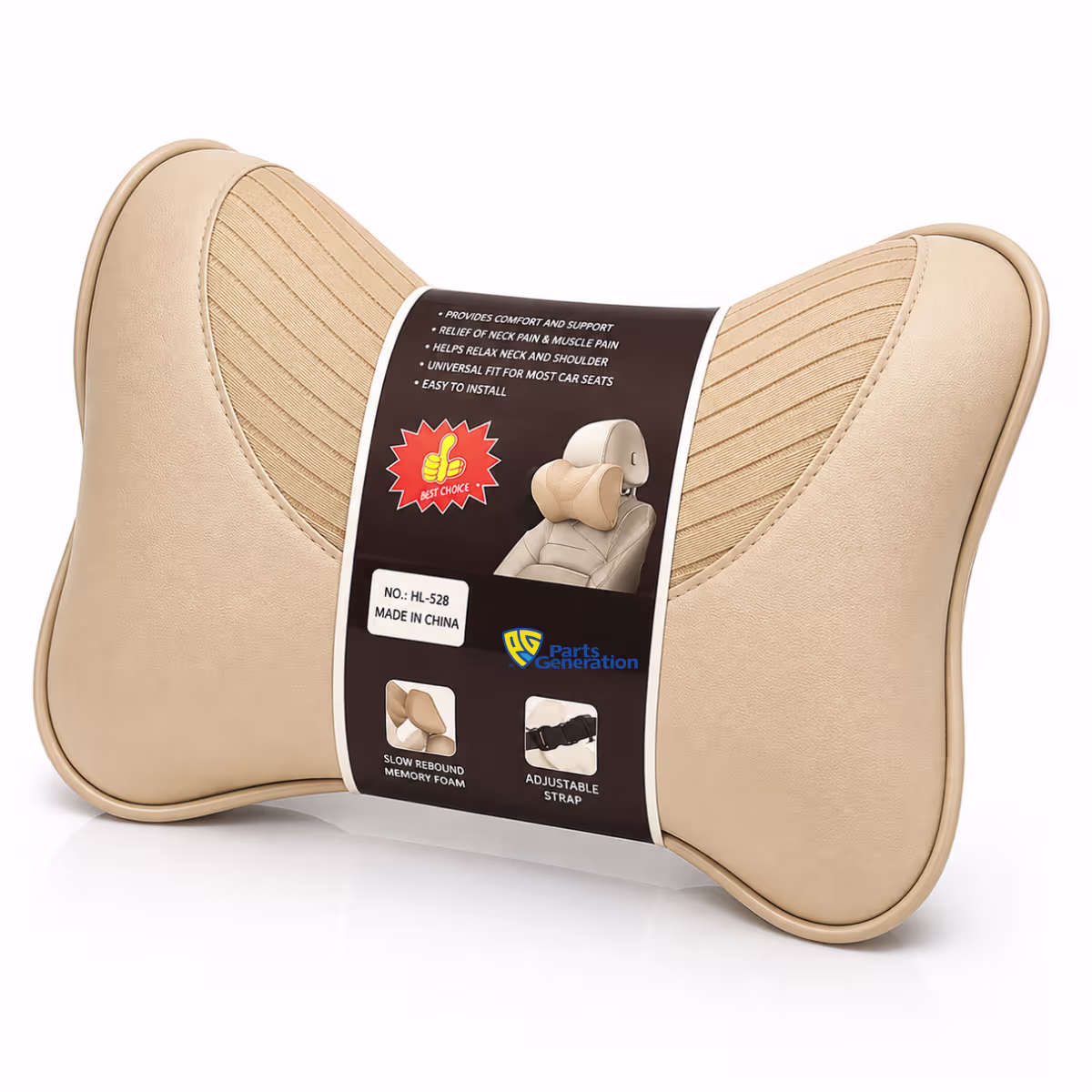 CAR SEAT NECK PILLOW U SHAPE (Beige)